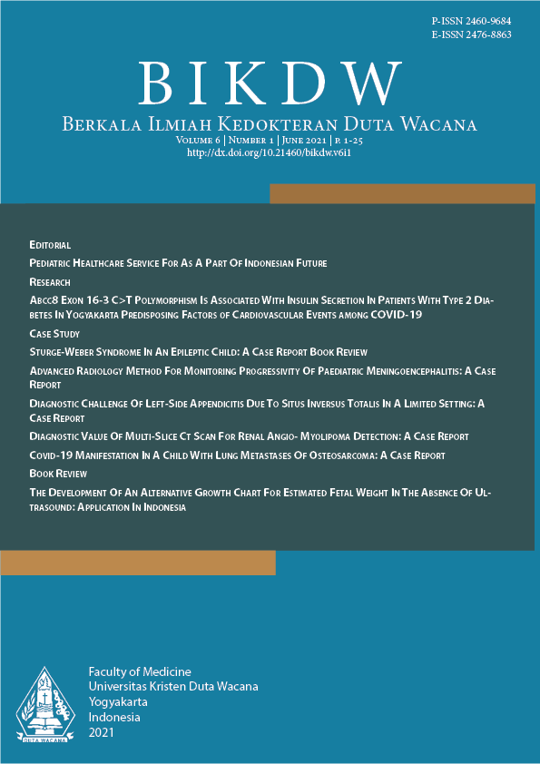 					View Vol. 6 No. 1 (2021): BERKALA ILMIAH KEDOKTERAN DUTA WACANA
				
